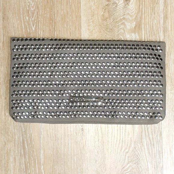 BCBGeneration Gray Studded Envelope Clutch purse - Picture 2 of 5